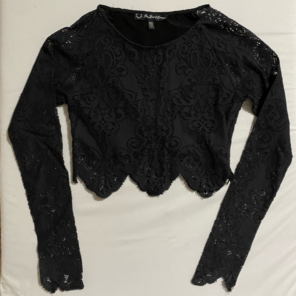 For love and lemons black lace top